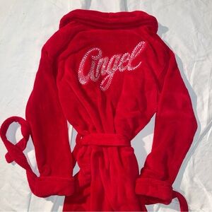 Victoria’s Secret angel Y2K rhinestone plush robe